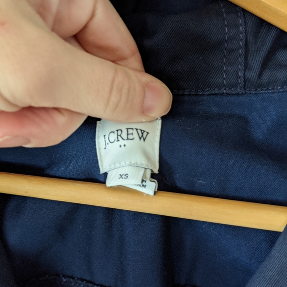 J CREW women's resin coated hooded twill jacket - Picture 3 of 9